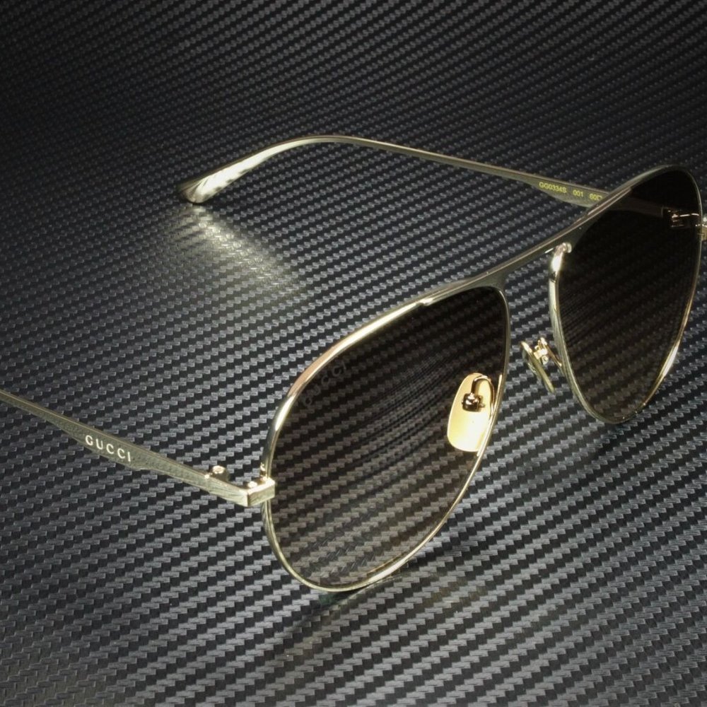 Gucci Gold Brown 60mm Sunglasses - Picture 2 of 3